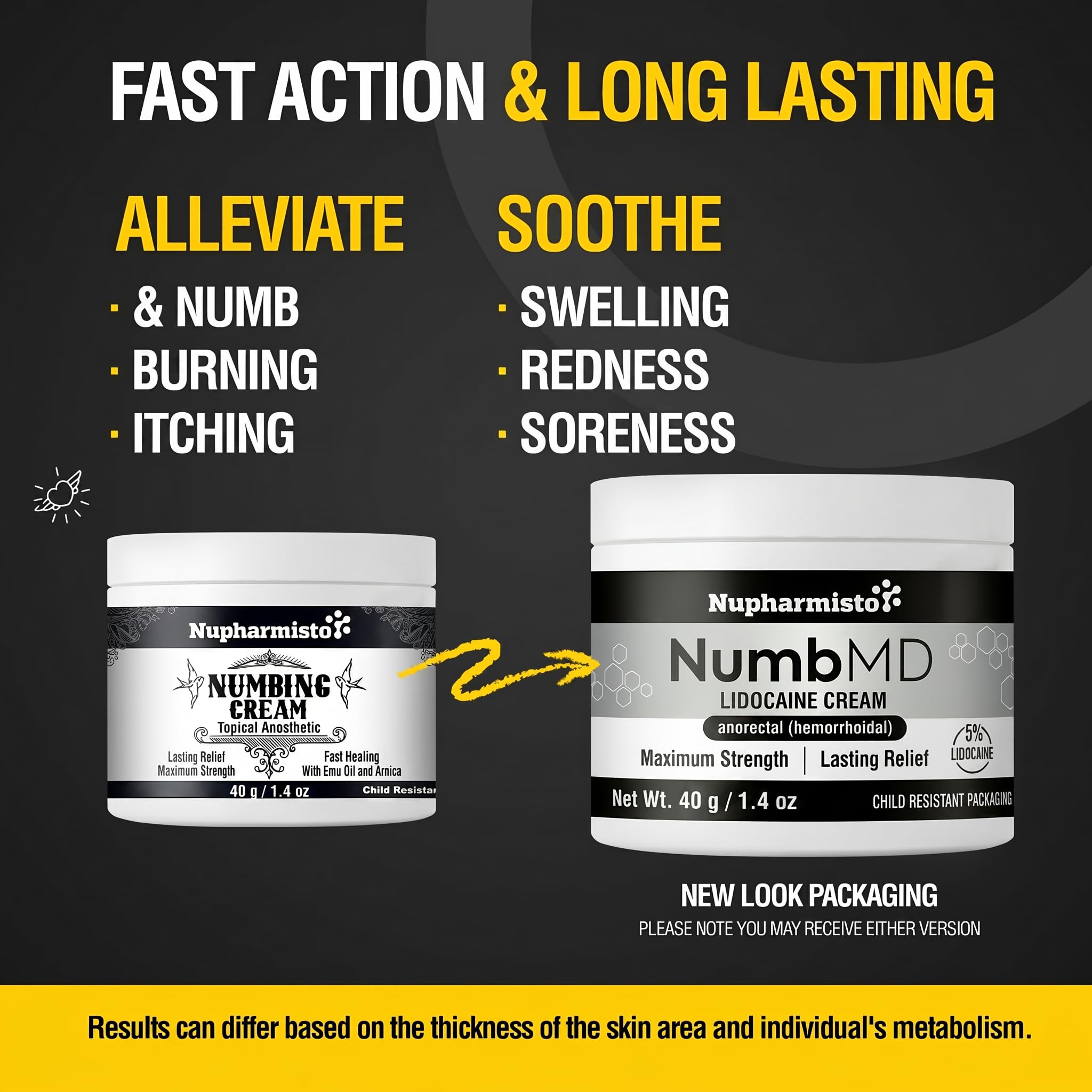 Nupharmisto 5% Lidocaine Numbing Cream: Long Lasting Maximum Strength Numbing Cream with Emu Oil and Arnica for Hemorrhoids and Other Minor Anorectal Irritations 40 g / 1.41 oz — Amazon image 2