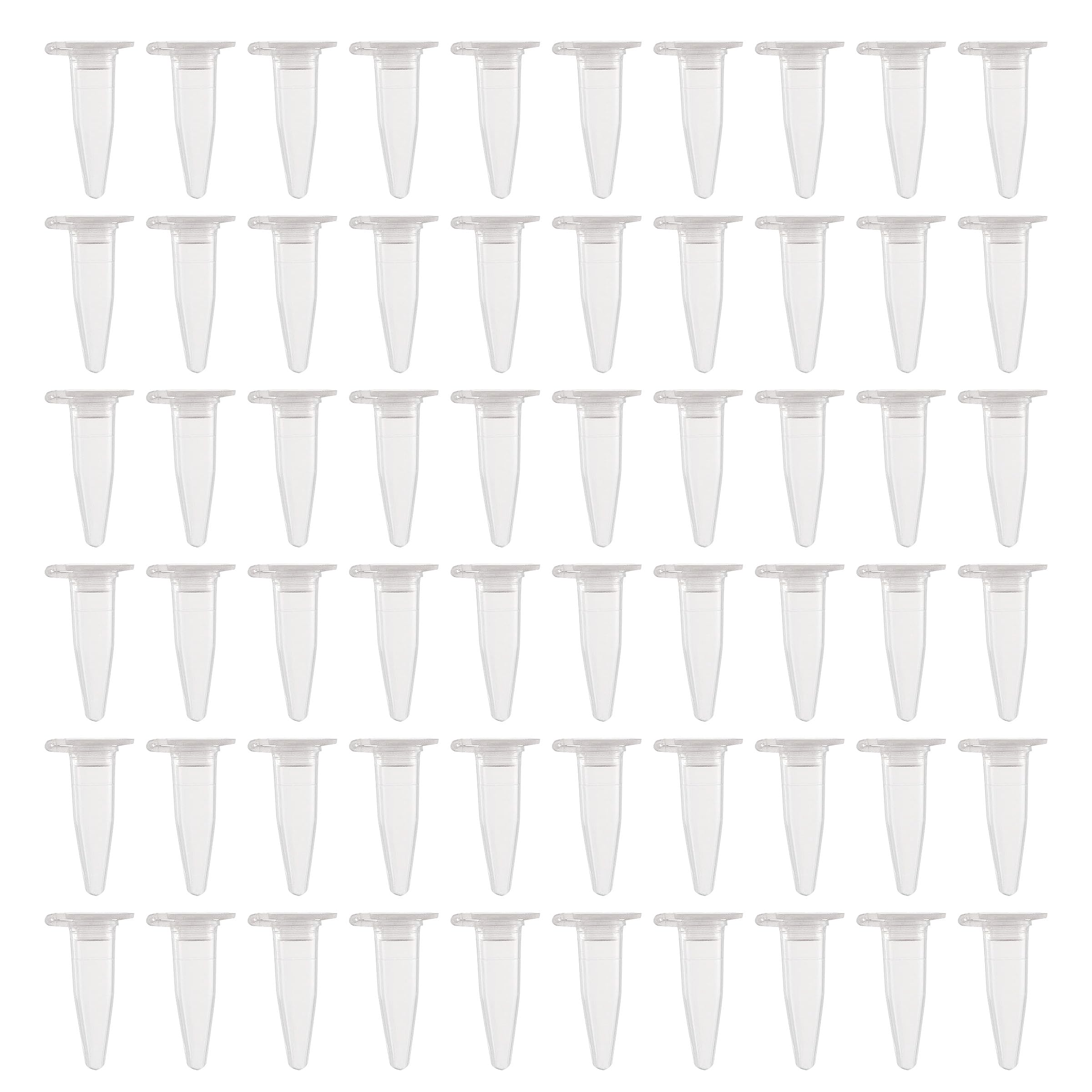 HUAZIZ 1000 Pièces 0.2ml Tube à Centrifuger en Plastique Conique, Micro Centrifugeuse Tubes Tubes de Laboratoire Conteneurs D'échantillons avec Snap Cap pour l'analyse d'échantillons en Laboratoire