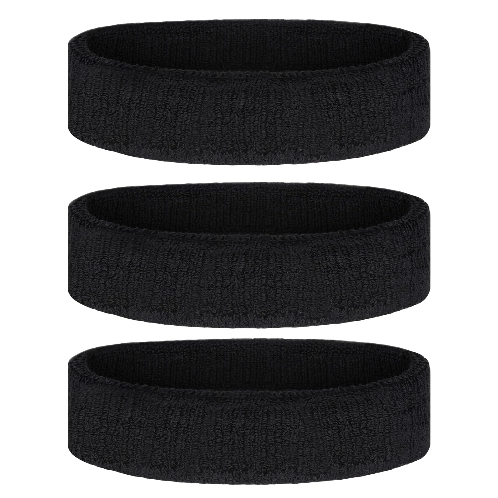 flintronic 3 Pcs/4 Pcs/18 Pcs Deportes Diadema Compresivas, Banda Elástica para el Sudor, Banda de Pelo, para Deportes al Aire Libre, Correr, Ciclismo, Esquí, Fútbol, Baloncesto, Unisex