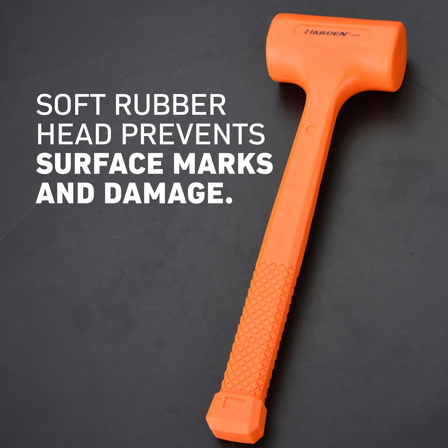 Mini Sledge Hammer 1 lb Dead Blow Hammer. Non Rebound Rubber Mallet With Steel Shot Core. Shock Absorbing Strike Hammer For Automotive Repair Construction And DIY Work