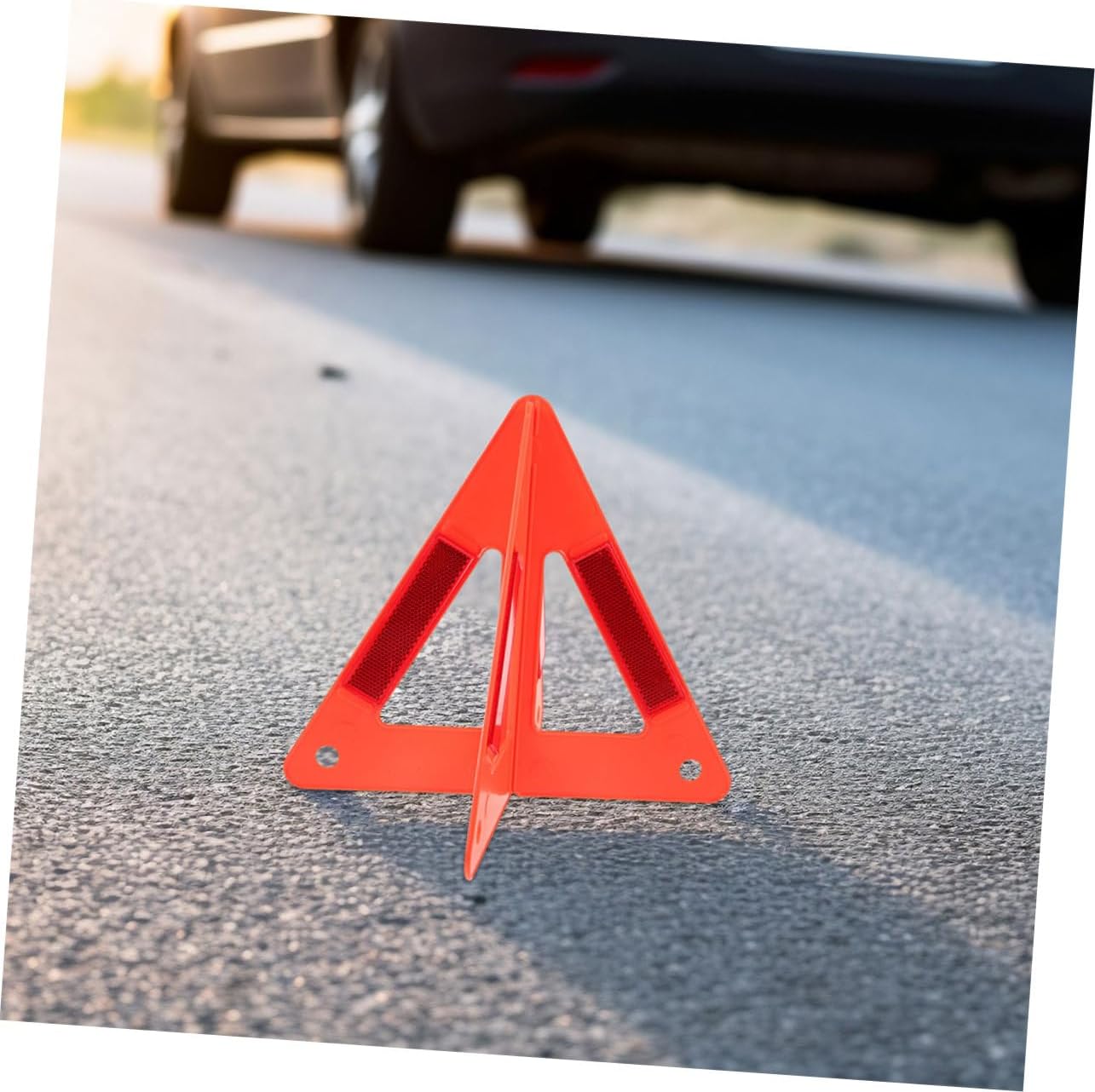 OUNONA 4pcs Car Safety Kit High Visibility Reflective Roadside Warning Triangle Signs