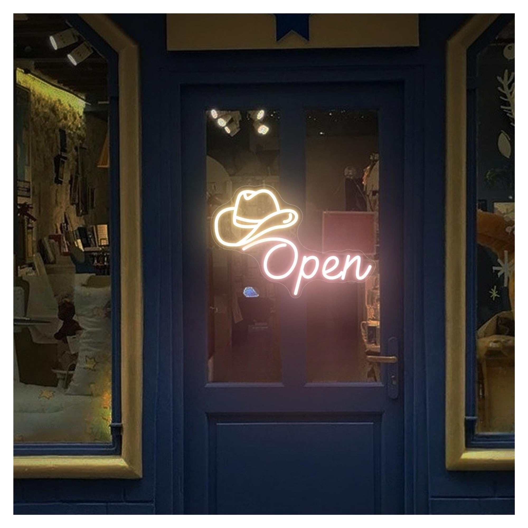 Shouxi D Sign Lamp Open Neon Sign, Cowboy Bar, Window For Business, Restaurant Ecor, Storefront 41Cm(D)