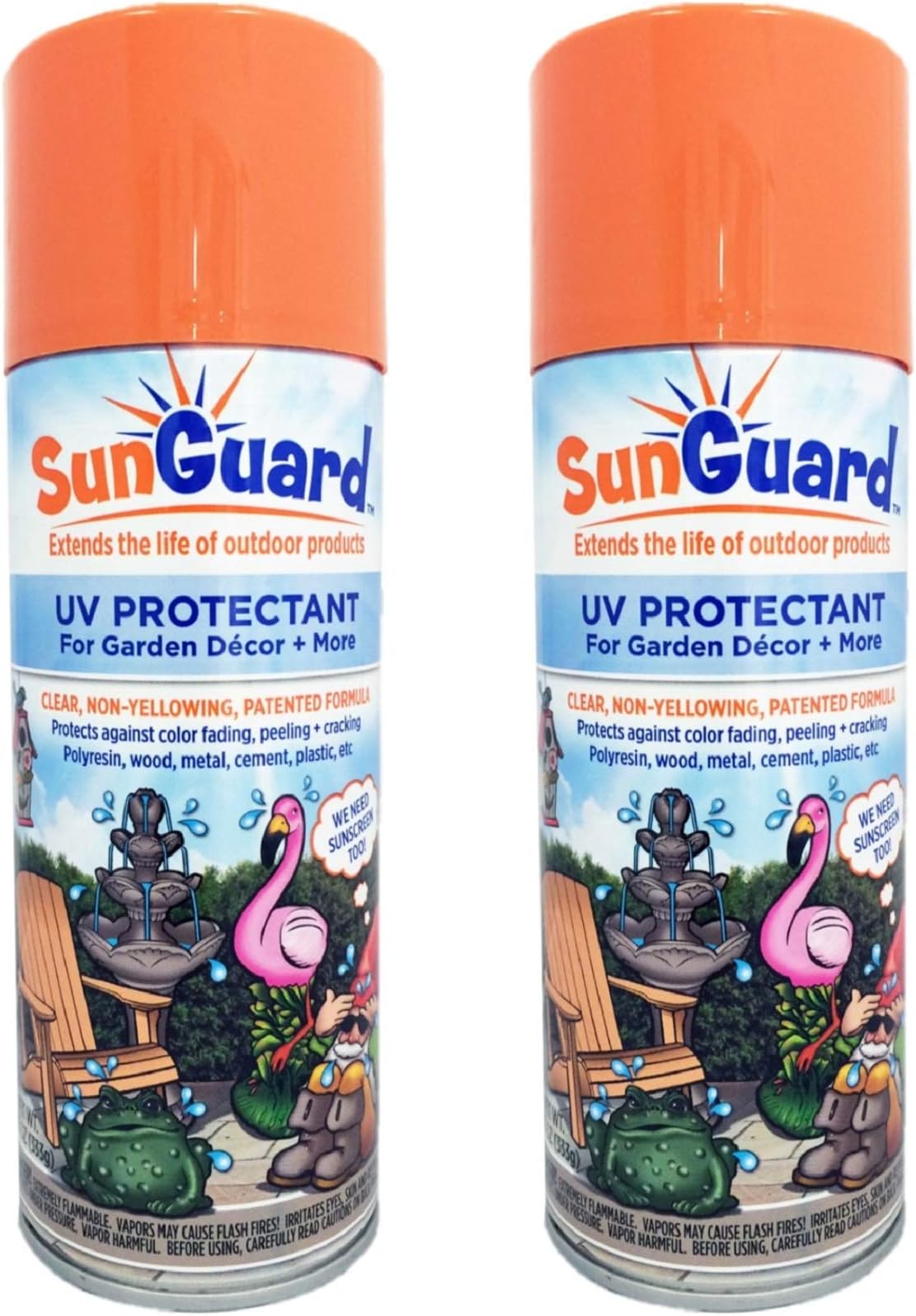 UV Protectant Spray for Outdoor Decor, Furniture & More (2-Pack) Prevents Fading Peeling and Cracking