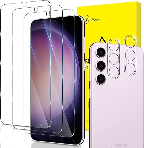 Paquete de 2+3 protectores de pantalla para Samsung Galaxy S23+ 5GS23 Plus 5G con 3 protectores de pantalla de vidrio templado y 2 protectores de