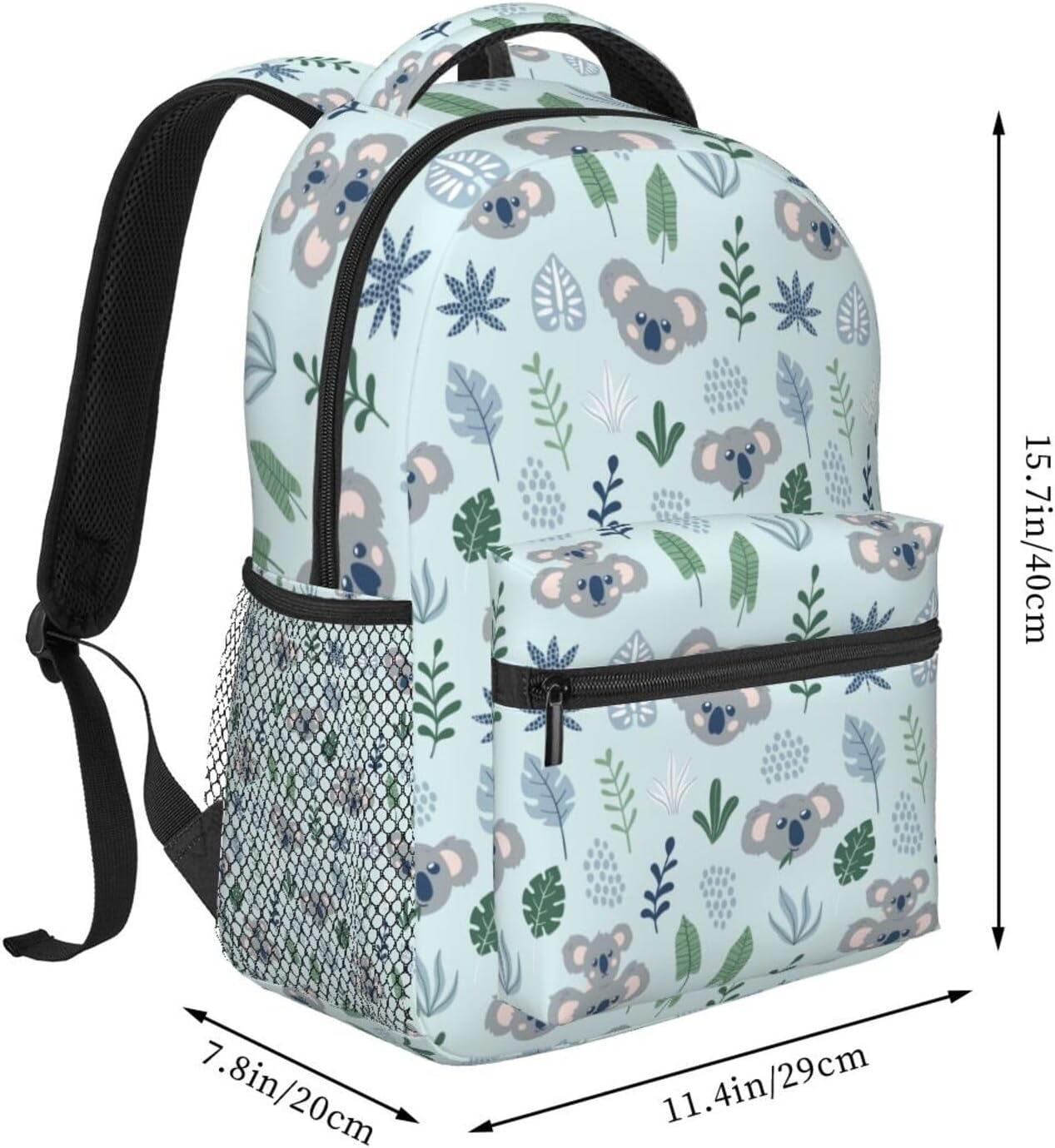 Koala Cartoon Cute Backpack For School Laptop Bags Bookbag Big Casual Daypack For Student Girls Boys Kids Teens Travel Sports Work image 2