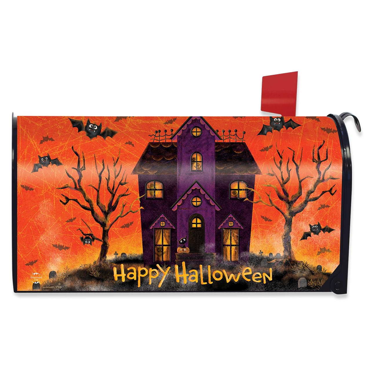 Briarwood Lane Halloween Mailbox Cover - Standard Size - Spooky House for Halloween Mailbox Cover
