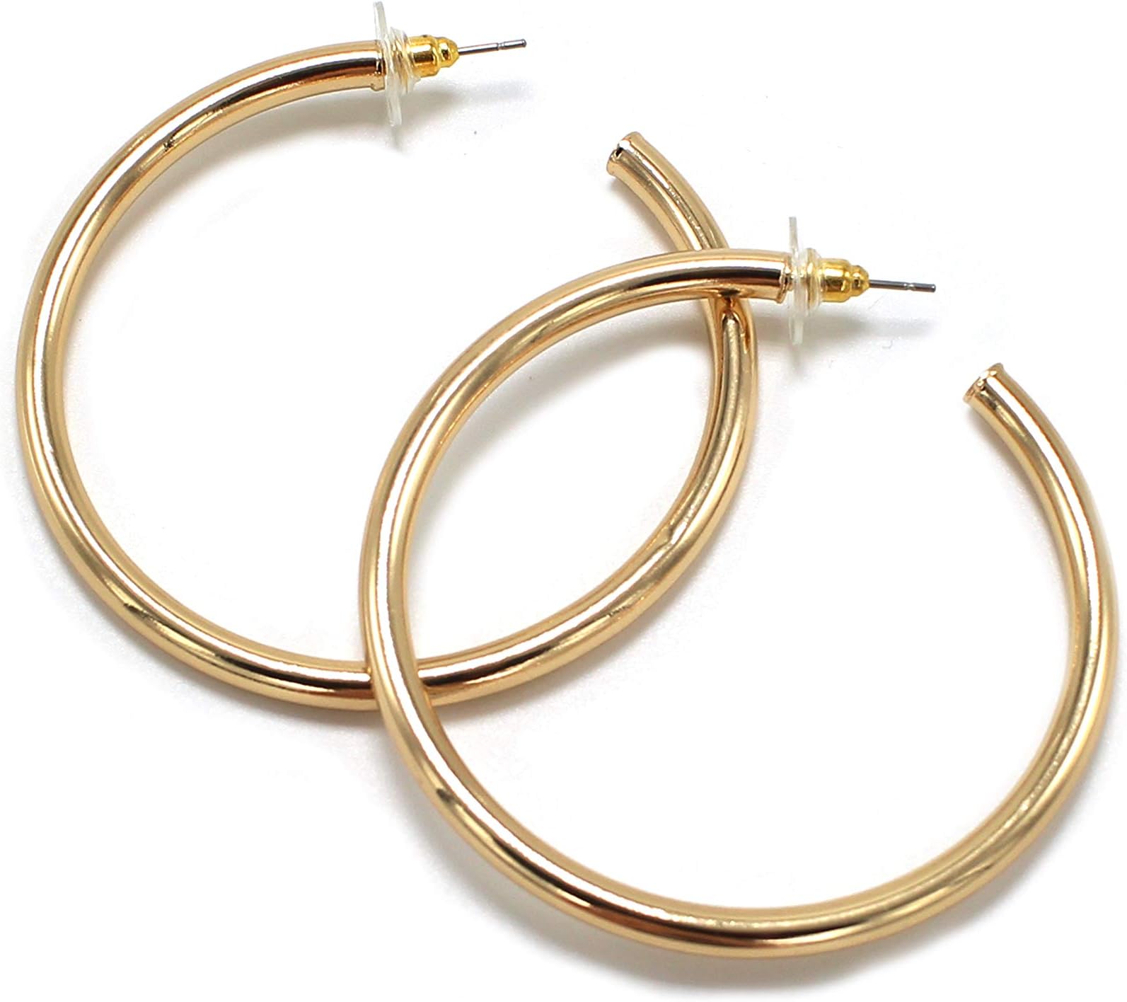 Miracle CollectionLightweight Brass Bold Trendy Fashion Hoop Earring Everyday Wear Fashion Earring for Women and Girl