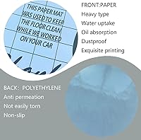 Vista 6 de Alfombrillas de papel blancas para automóvil, 100 almohadillas desechables para vehículos, protector temporal de suelo de automóviles, protector