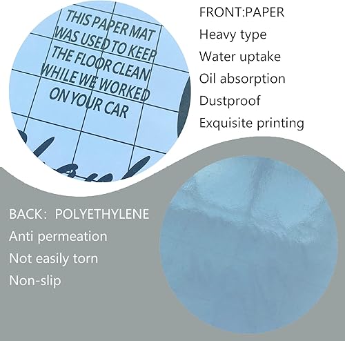 Miniatura 6 de Alfombrillas de papel blancas para coche,100 almohadillas desechables para piso,Protector temporal del piso del coche,15.7x19.3inch