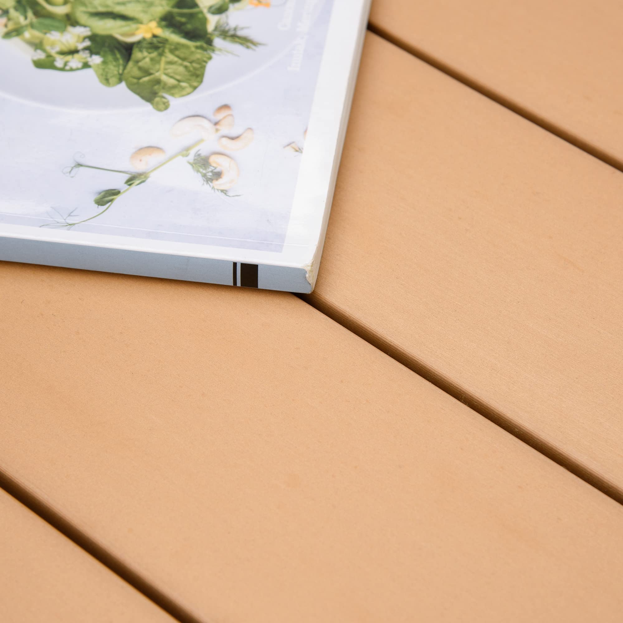 Outsunny Tavolo da Giardino per 6 Persone in Alluminio, Tavolo da Esterno in Plastica per Terrazzo e Balcone, Nero e Color Legno