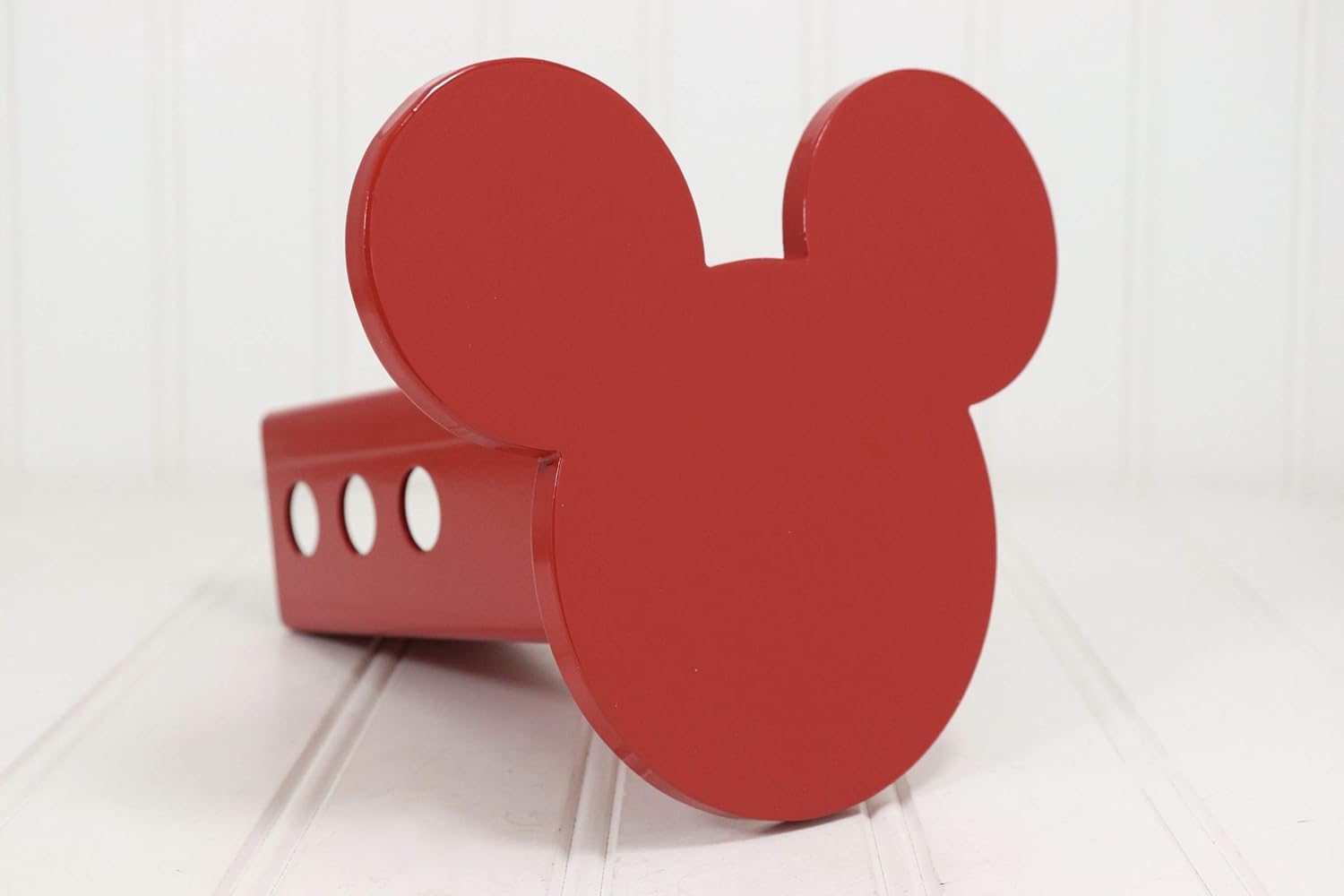 -12861 Red Mickey Mouse Ears Hitch Cover, 2"
