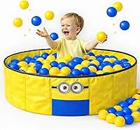 BE PLACE KIDS Piscina de Bolinhas Infantil Dobrável 80cm + 100 Bolinhas Coloridas | Kit Completo, Estrutura Reforçada, Material Atóxico e Seguro | Brinquedo Sensorial para Bebês e Crianças