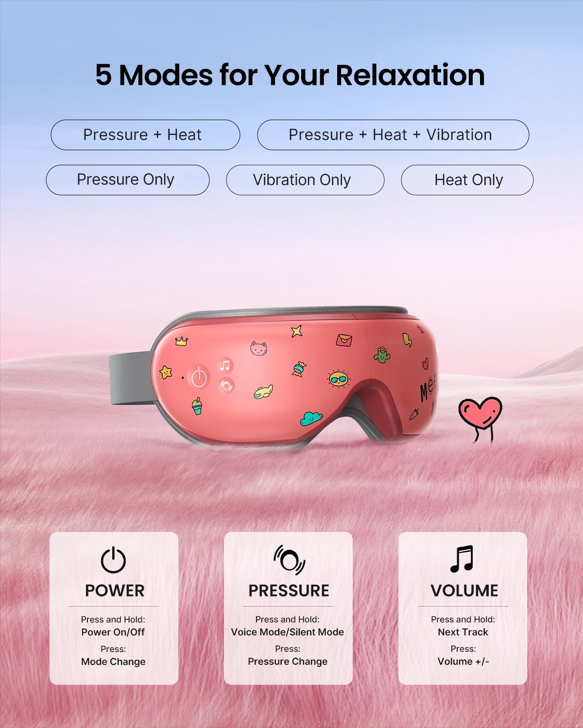 RENPHO Eye Massager with Remote, Heat, Compression, Eyeris 1 Sleep Mask FSA HSA