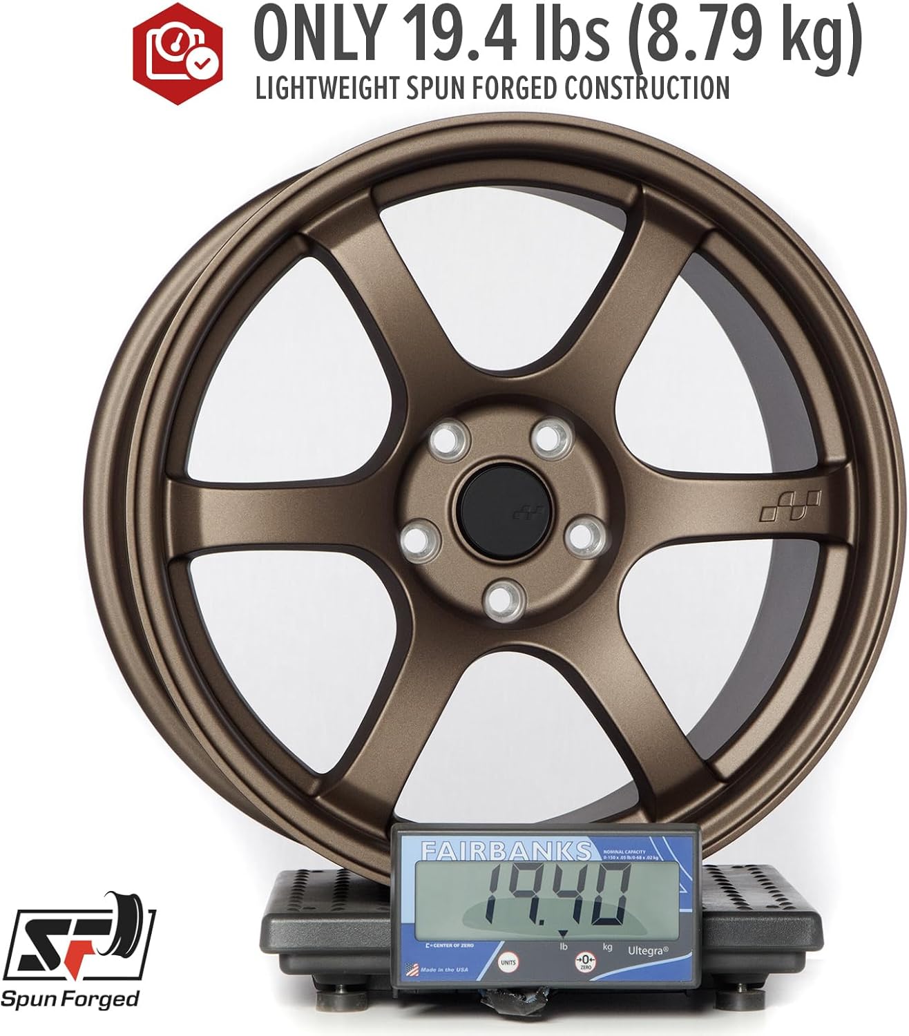 Circuit Performance CSF1 18x9.5 Flat Bronze 5x114.3 [+38mm] 57DR Style Compatible with Subaru WRX etc