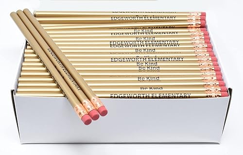 Pencil Guy Lápices redondos impresos personalizados promocionales.-500 por caja