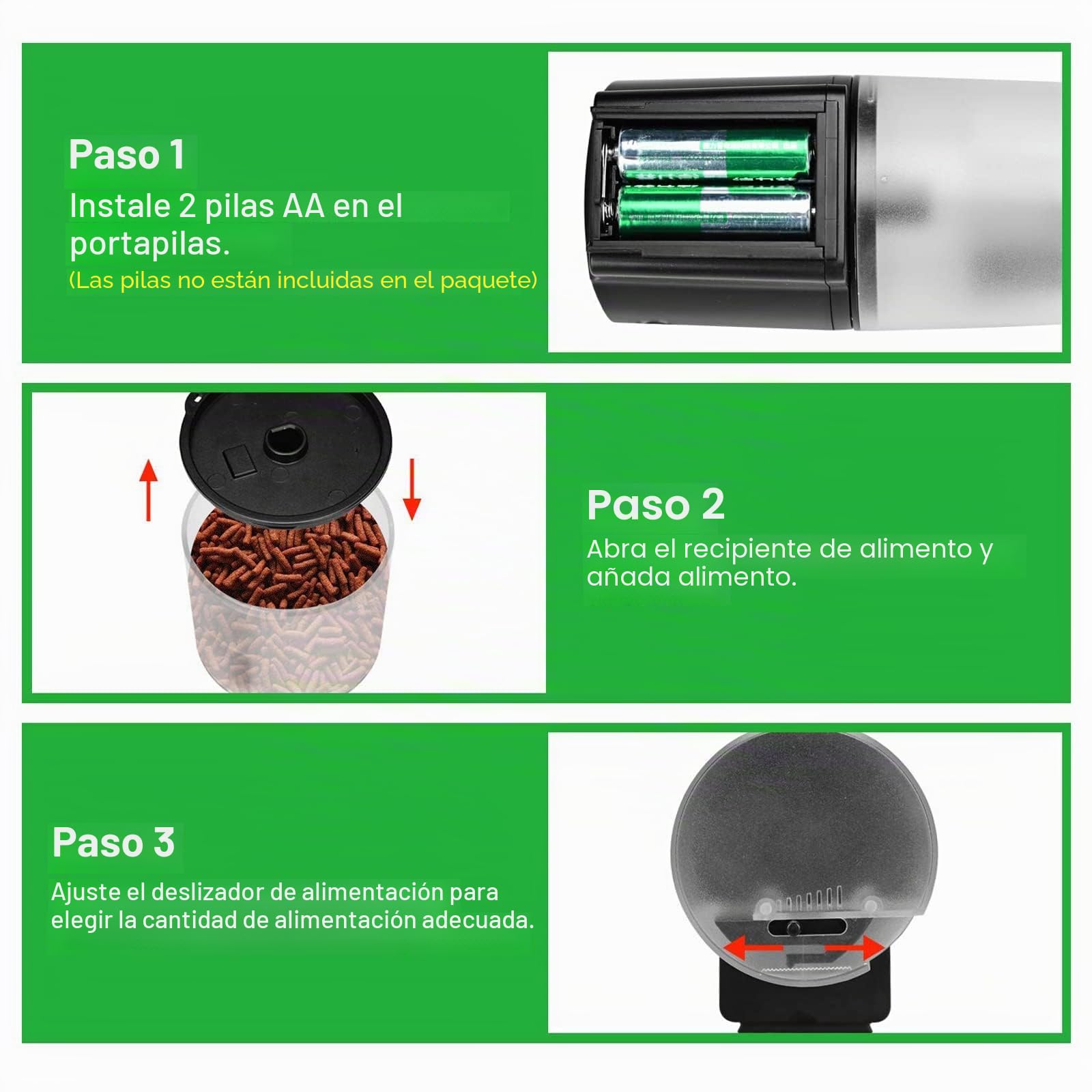 RESUN - Comedero automático para peces, dispensador automático de alimentos para peces, tanque de acuario, temporizador ajustable para vacaciones, fin de semana (AF2020)