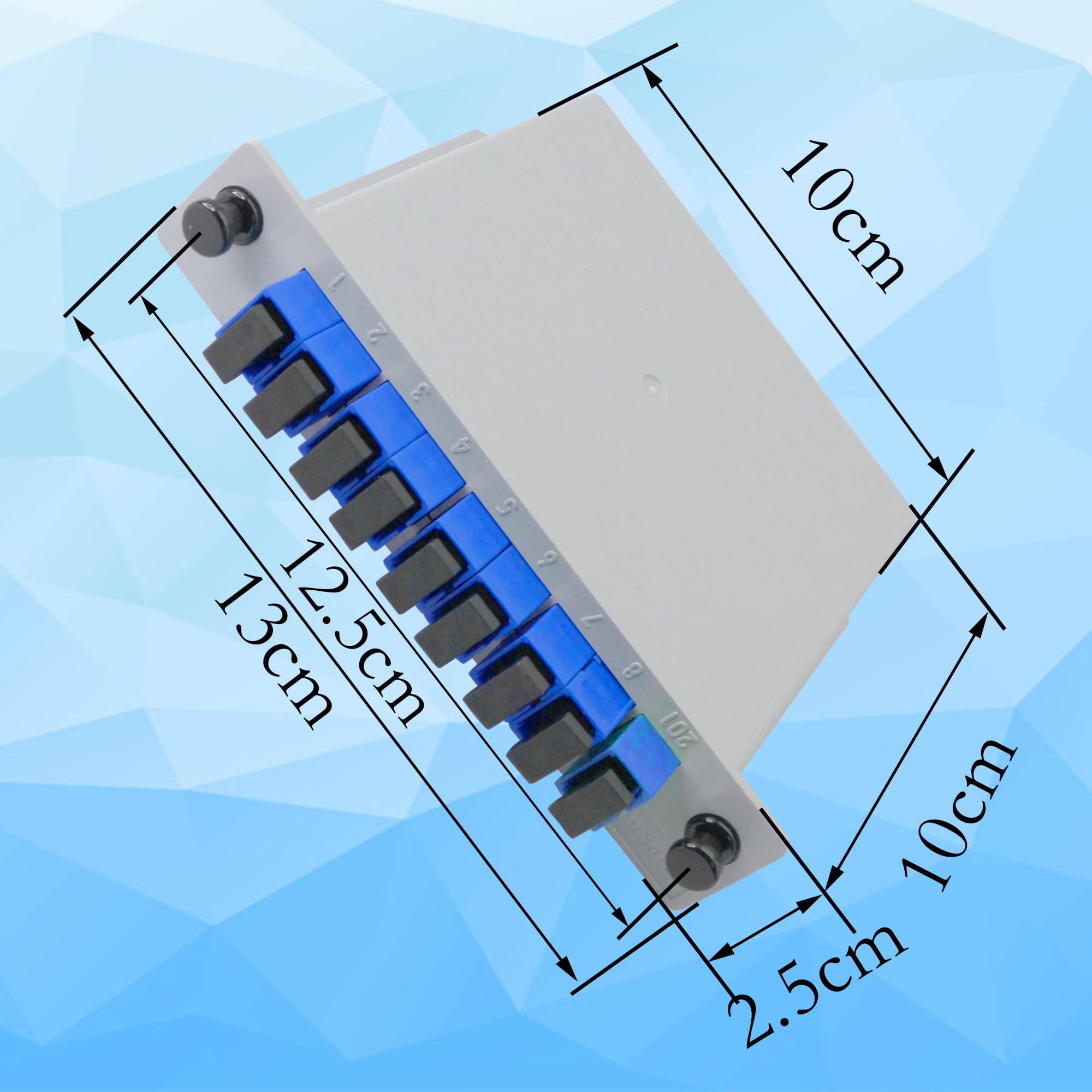 Splitter per fibra ottica 1 x 8 splitter per PLC plug-in per scatola di derivazione in fibra ottica KANGPING, utilizzato per rete dati CATV, apparecchiature di prova in fibra ottica, FTTH e FTTB
