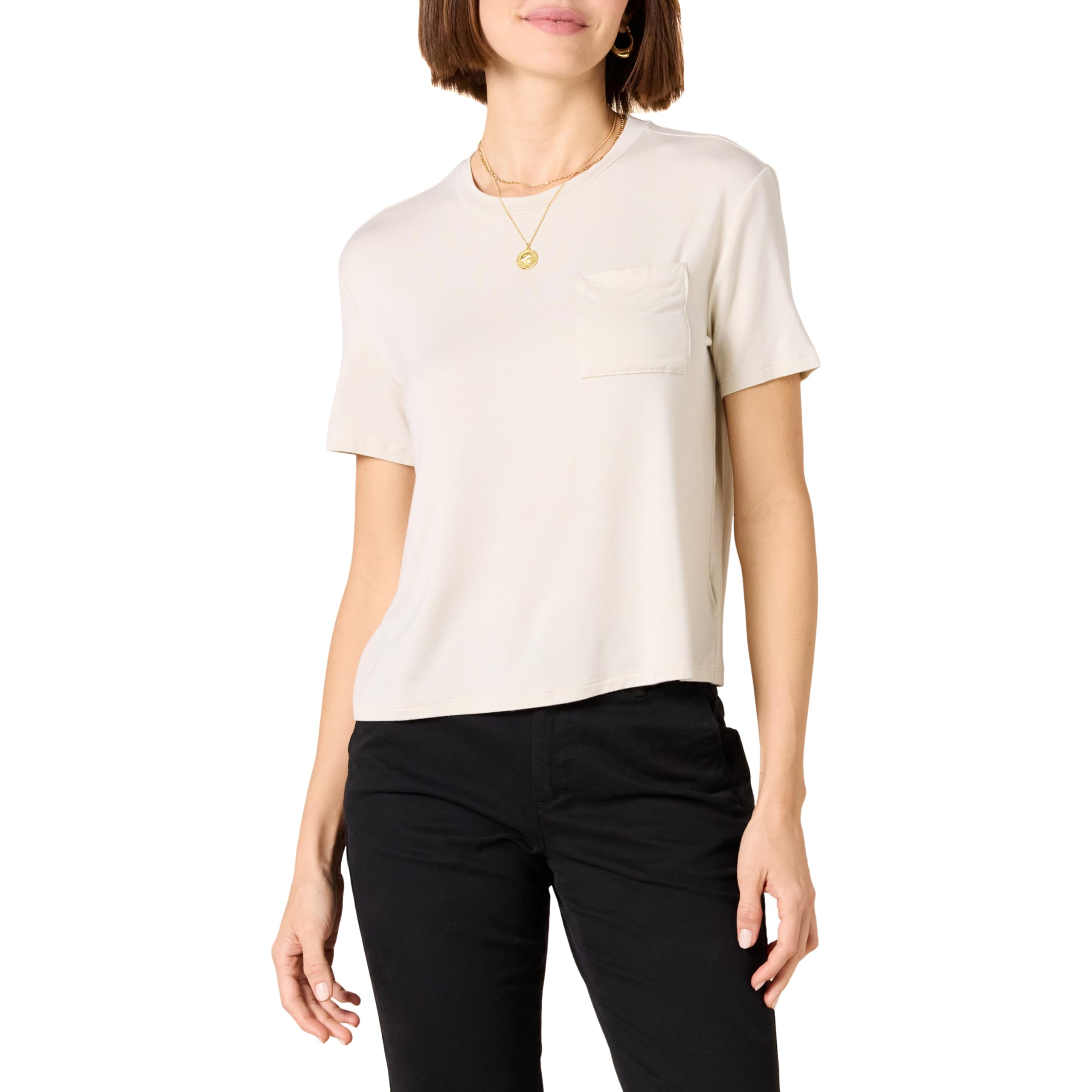 

                                                    Amazon Essentials Women's Jersey Relaxed-Fit Short