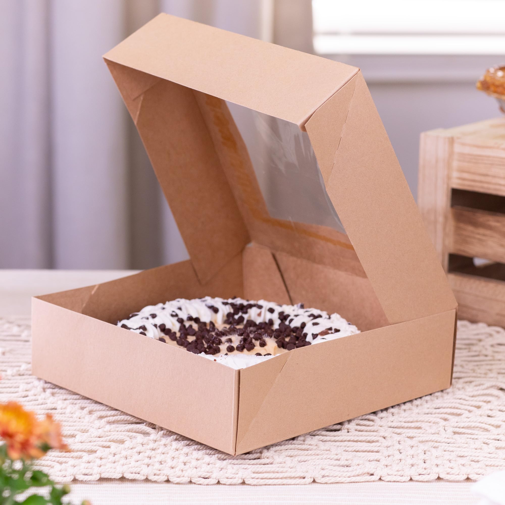 Sur de Champion bandeja 24133 K Kraft cartón ventana panadería Caja, 9 "x 9" x 2 – 1/2 "Altura (funda de 200)