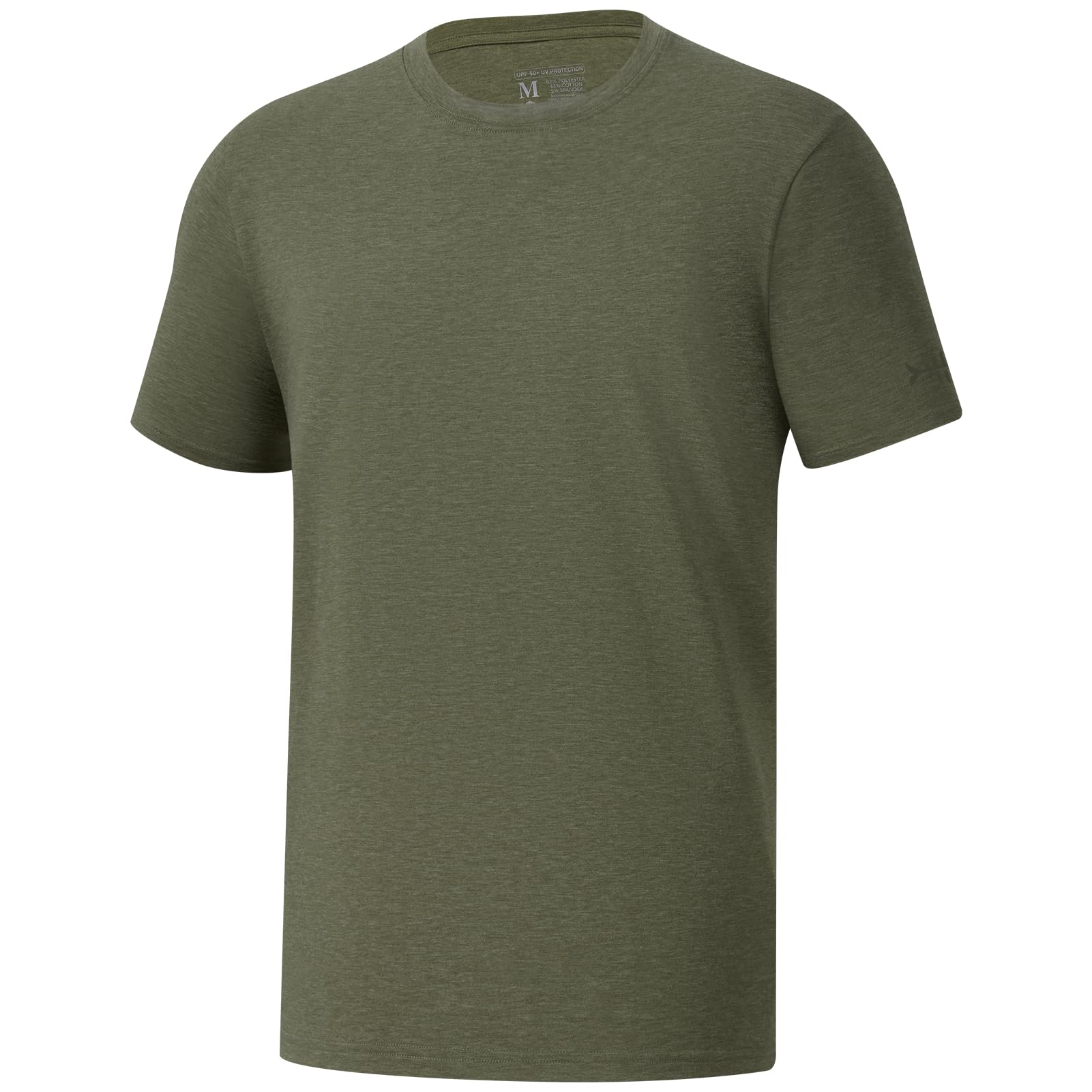 BASSDASH Men’s Ultra Soft Cotton Blend UPF 50+ Sun Protection T-Shirt Short Sleeve Lightweight Cooling Casual Basic Tee