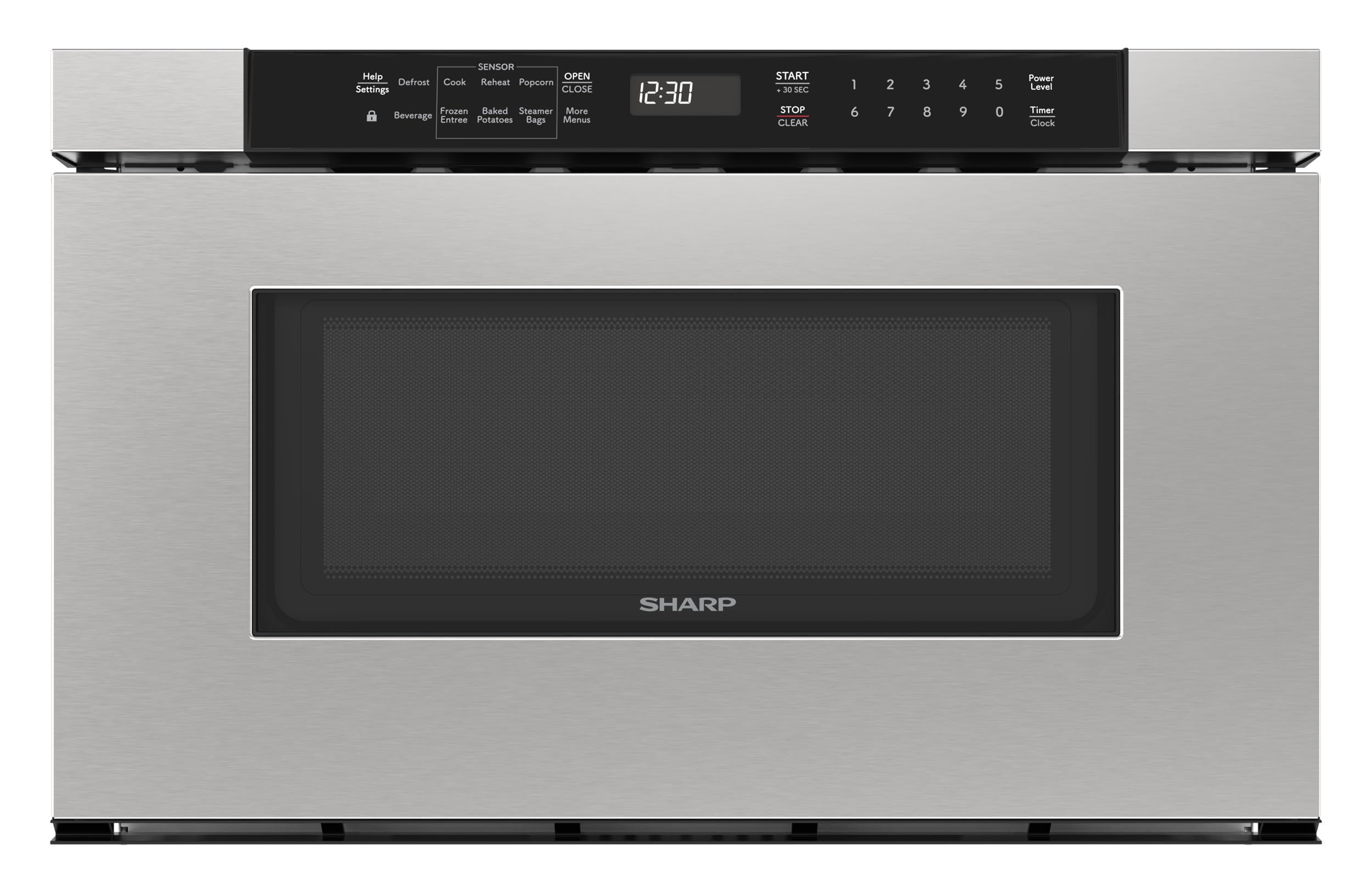 Sharp SMD2420MS 24-Inch Built-In Microwave Drawer Oven 1 2 Cu Ft Stainless Steel Touch Control Panel Sensor Cook