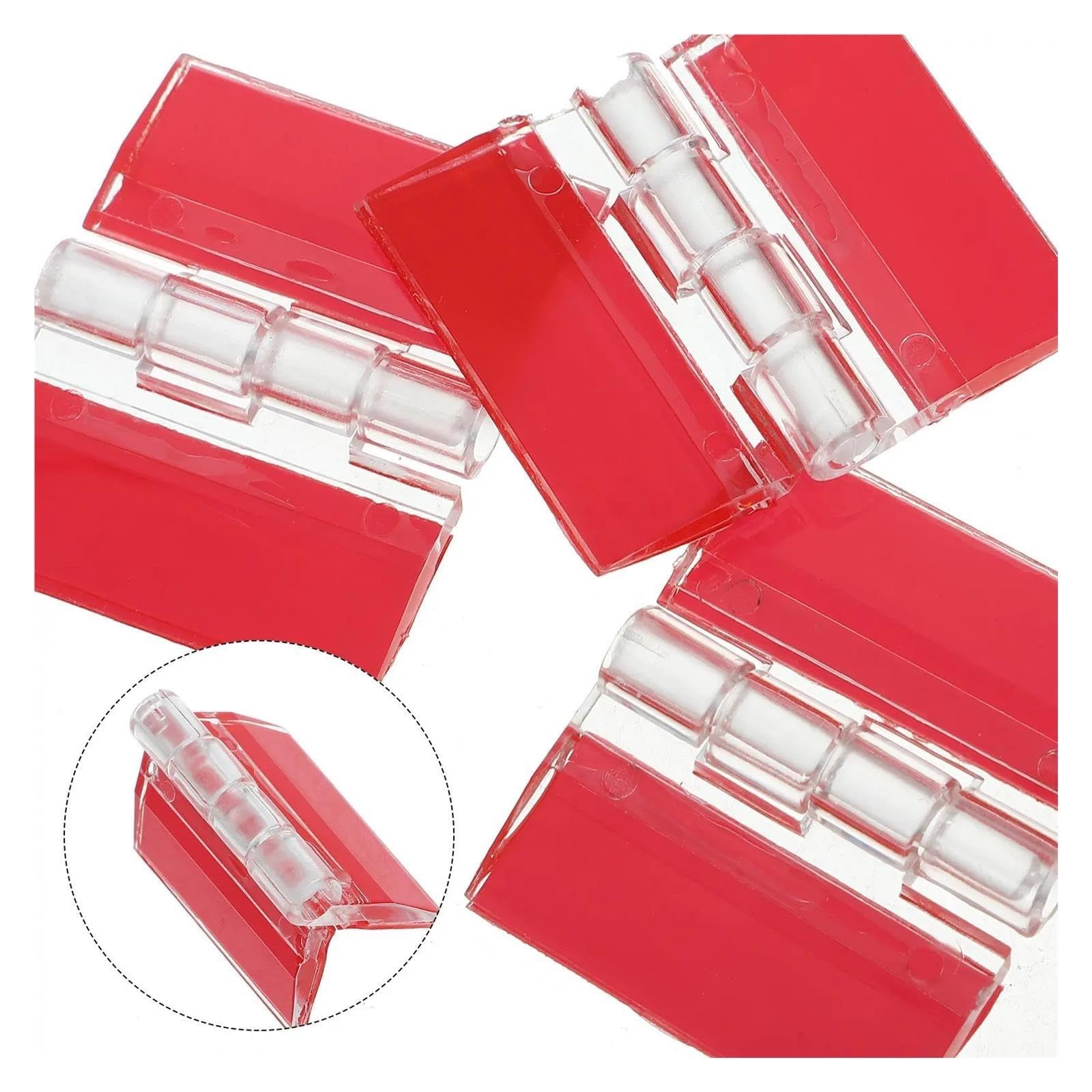 Bisagra de puerta reversible con cierre automático Bisagra Autoadhesiva Transparente Multifuncional De 4 Piezas(3.5X3X0.5CM)