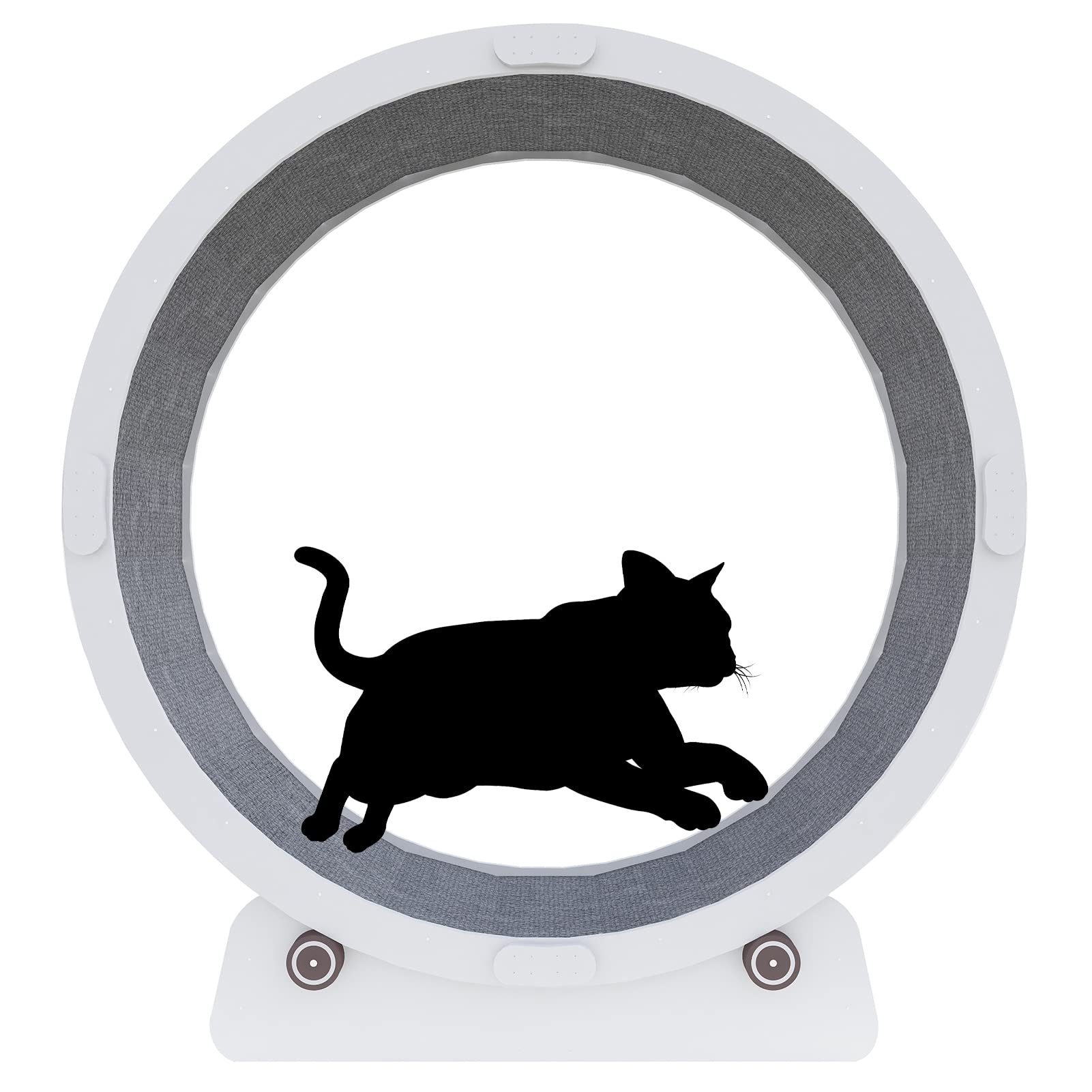 Rueda De Ejercicio Silenciosa para Gatos para Interiores, Rueda De Hámster De Rotación Redonda/Rueda para Correr De Gato, Dispositivo De Rodillo De Fitness Noria,Onecolor-L-100cm(39.4in)