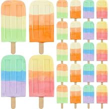 Mooliwe 24 Pcs Ice Cream Sidewalk Chalk Bulk Multicolor Party Favors