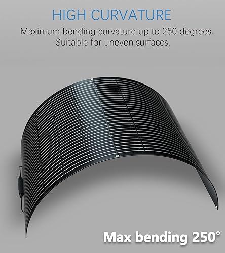 Miniatura 3 de Kit de panel solar flexible de 200 W 12 V, 2 módulos monocristalinos de 100 W, controlador de carga de 20 A, cable de extensión fuera de la red,