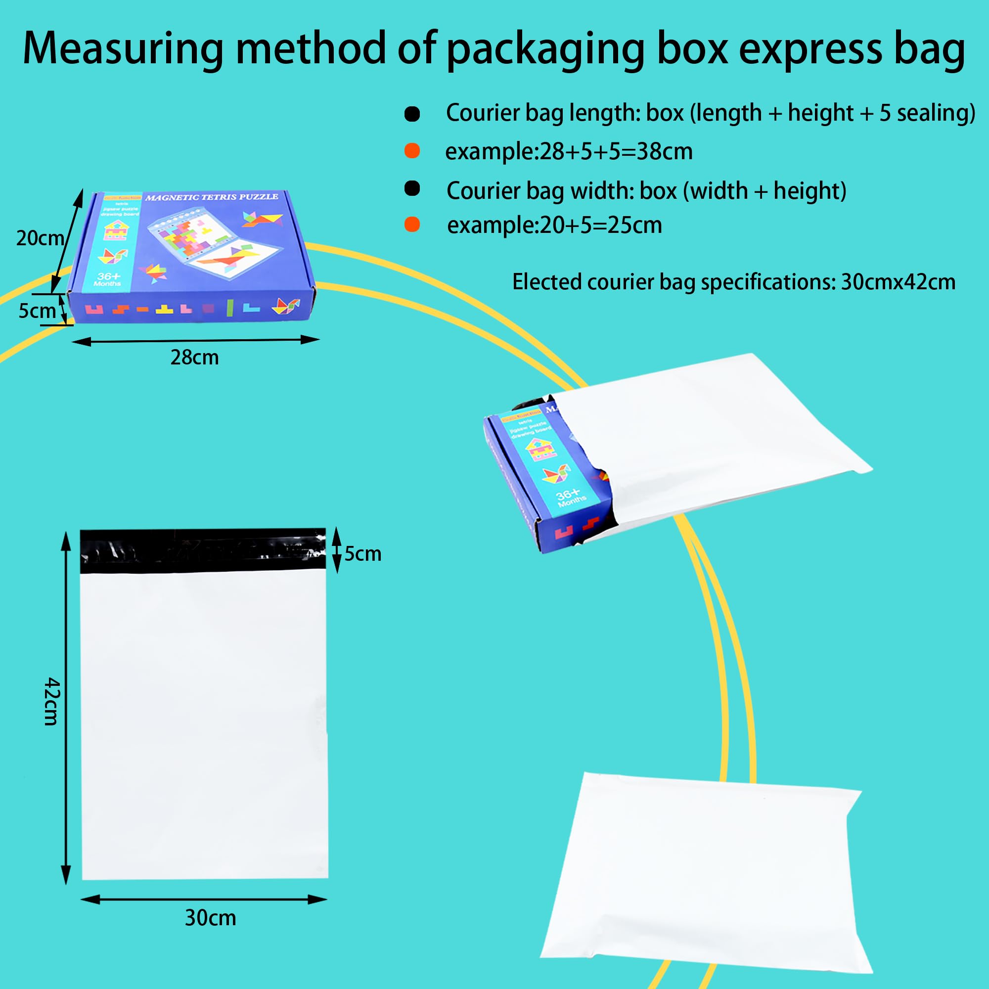 Buste Per Spedizioni Vinted HVDHYY - Pack 100 Pezzi, 4 Misure, Nere, Impermeabili - Foto 6