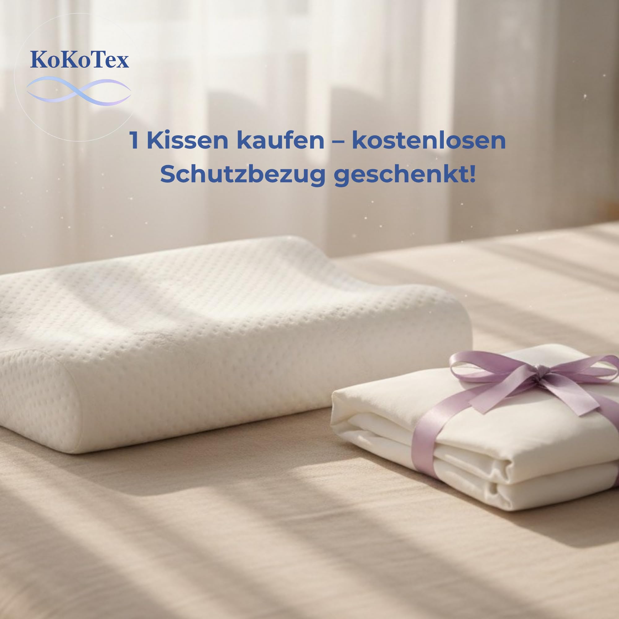 Orthopedisch Hoofdkussen KoKoTex Orthopedisch Nekkussen - Traagschuim, 55x35 Cm, Voor Zij- En Rugslapers, Anti-snurk Neksteun Kussen Orthopedisch