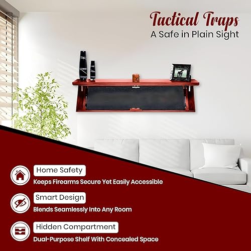 Miniatura 3 de Tactical Traps - Estante de ocultación Freedom 52R con puerta trampa y bloqueo RFID - Compartimento oculto seguro y seguro - 46" X 13.5" X 5" -