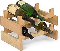 Vista 26 de Wooden Mallet, Botellero Dakota negro de 3 botellas