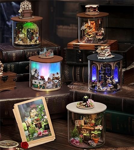 Miniatura 9 de Flever - Kit de casa de muñeca en miniatura creativa con muebles para regalo romántico de San Valentín, serie Botella de los Sueños (Puerta Mágica)