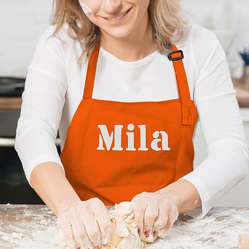 Miniatura 2 de Delantal personalizado personalizado para adultos, hombres, mujeres, parrilla, cocina, añadir cualquier nombre o texto