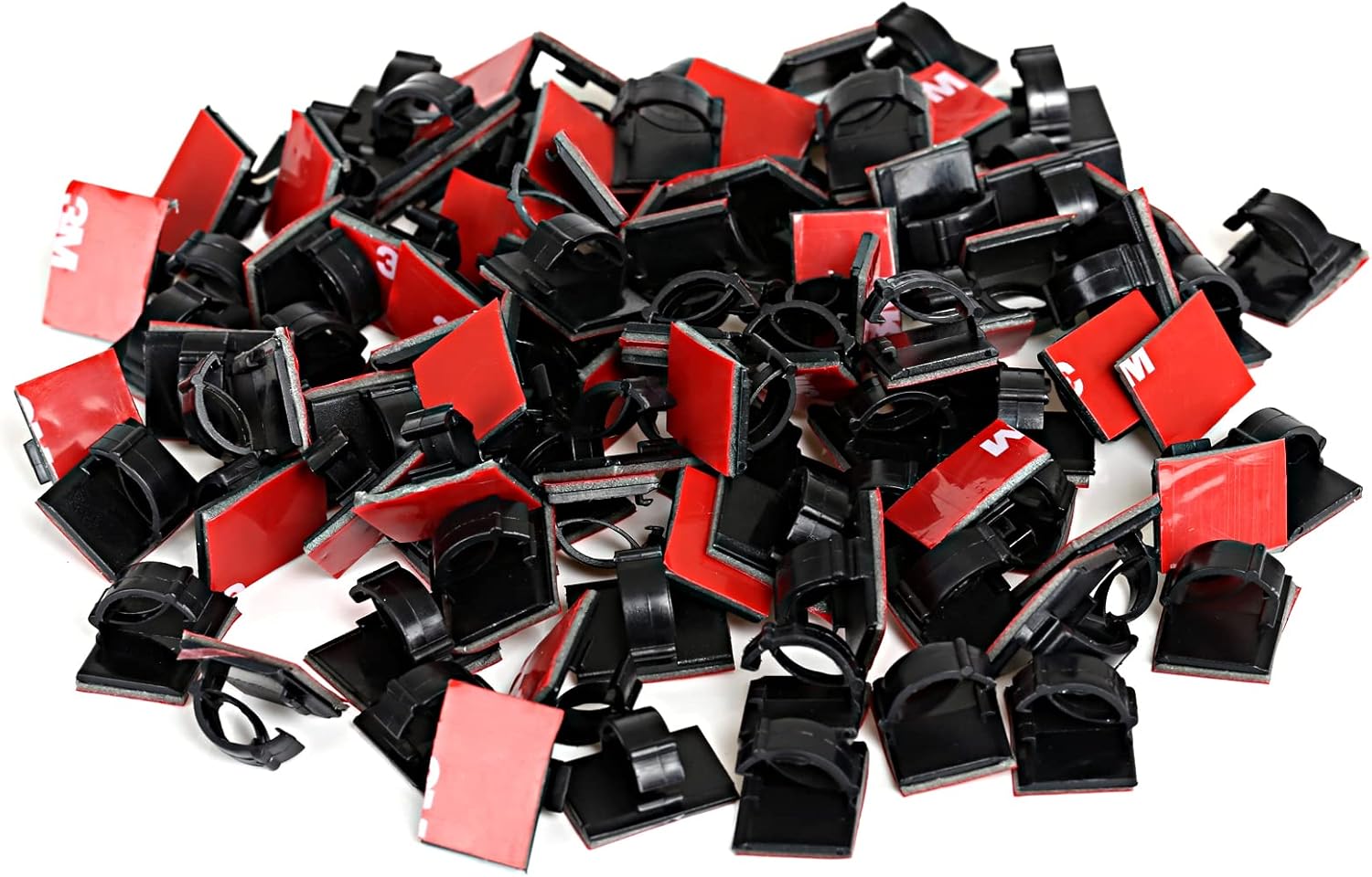 GWHOLE 100Pcs 3M Adhesive Cable Clips Cord Organizer Wire Management