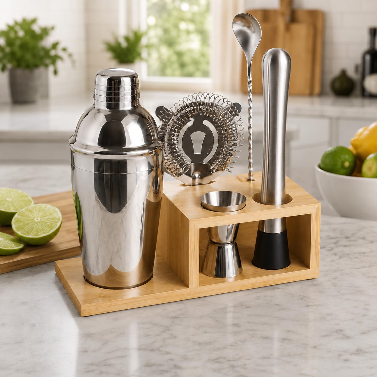 Kit Mixology Cocktail Renoir con Shaker 550 ml e Accessori Bar
