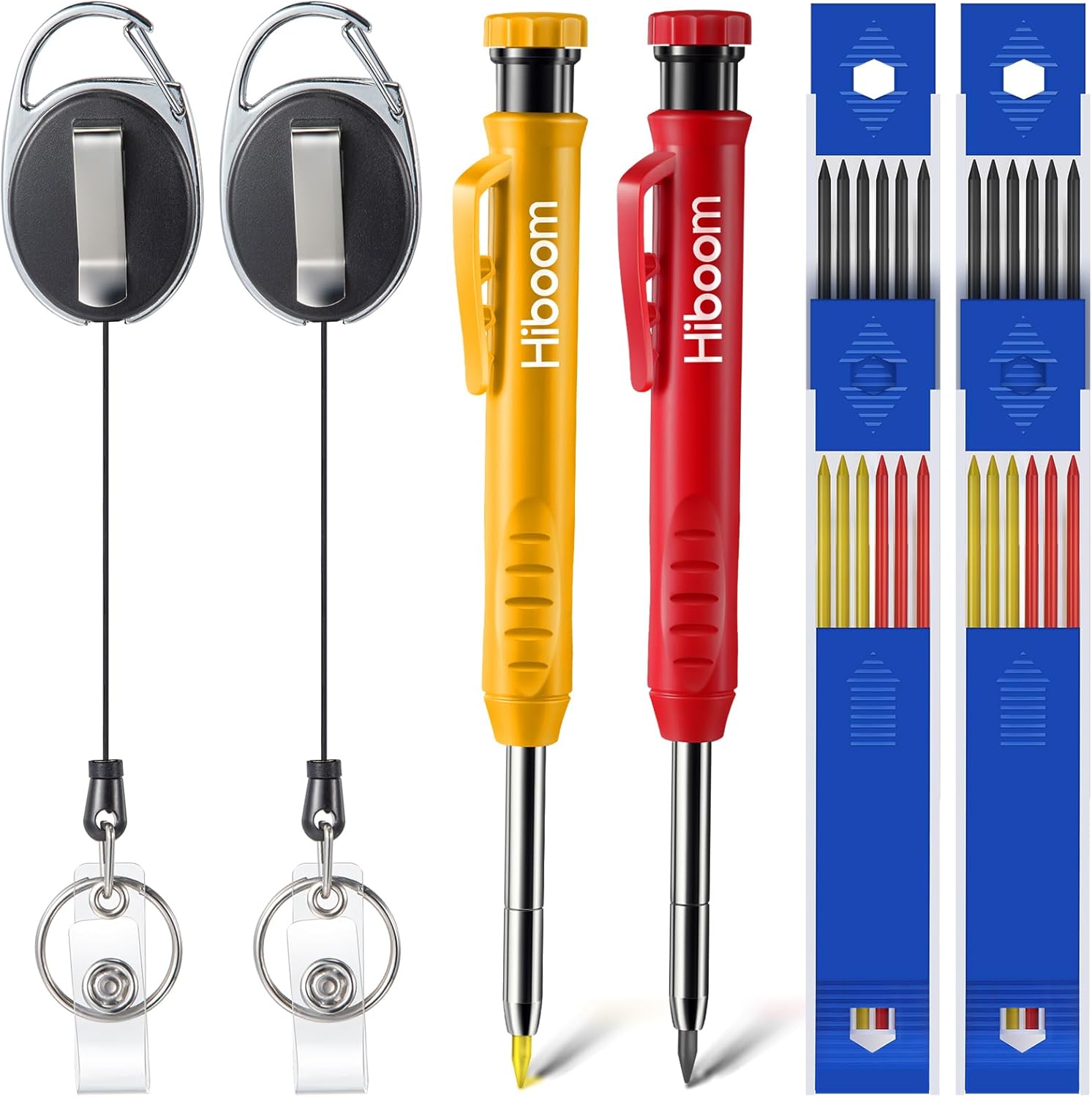Hiboom Mechanical Carpenter Pencil with Retractable Holder