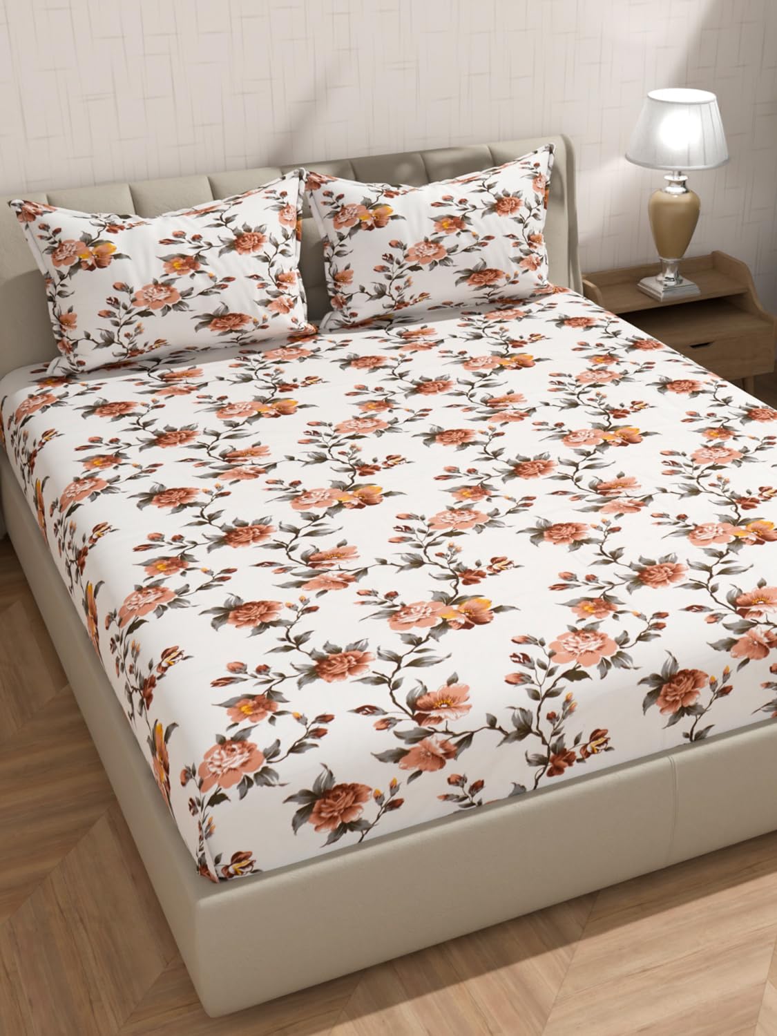 Florida Pink Floral Microfiber Bedsheet – Soft & Stylish -16