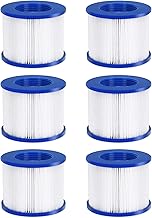 #WEJOY AquaSpa Easy Set Pool Spa Hot Tub Filter Replacement Cartridges for Type PM_SPA-P154_Grey/Black/White/Wine, Fold White Filter Paper for Many Massage Pool Models(6 PCS )