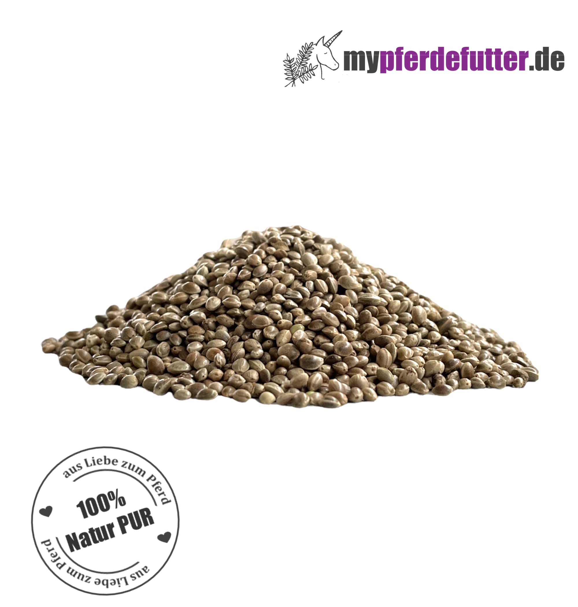 Hanfsamen Hanfnüsse ganz 100% Hanf PUR für Pferde ohne Zusätze 5000 g