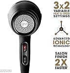 Ghd Air Séchoir à cheveux — 1600w Séchoir professionnel, moteur de force de salon, buse concentratrice, réglage de température réglable et technologie ionique pour le séchage super rapide — noir