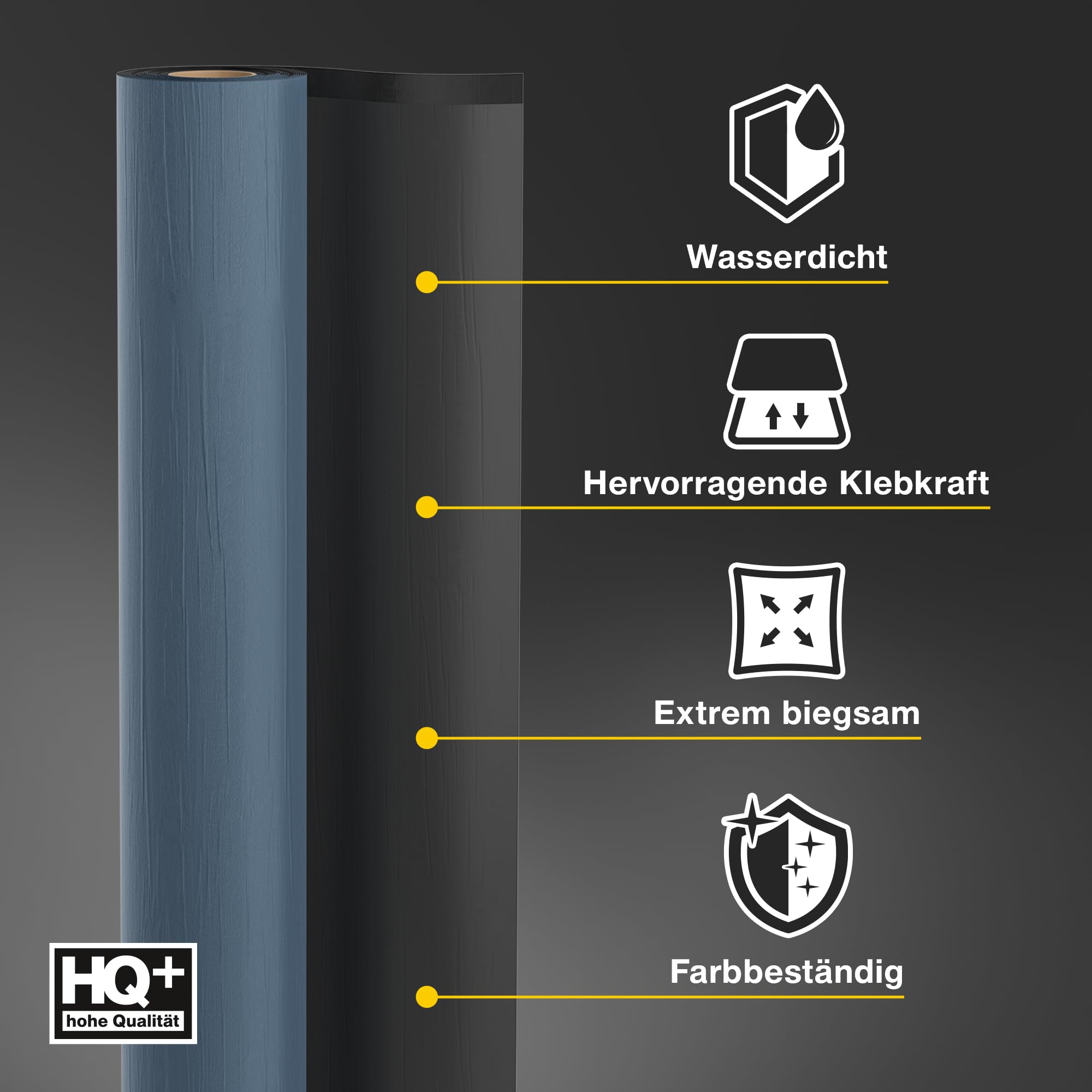 Isolbau KSK Dachbahn Dichtfolie Selbstklebend RAL 7016 Anthrazit Bitumendachbahn 5 m² Rolle Kaltselbstklebebahn