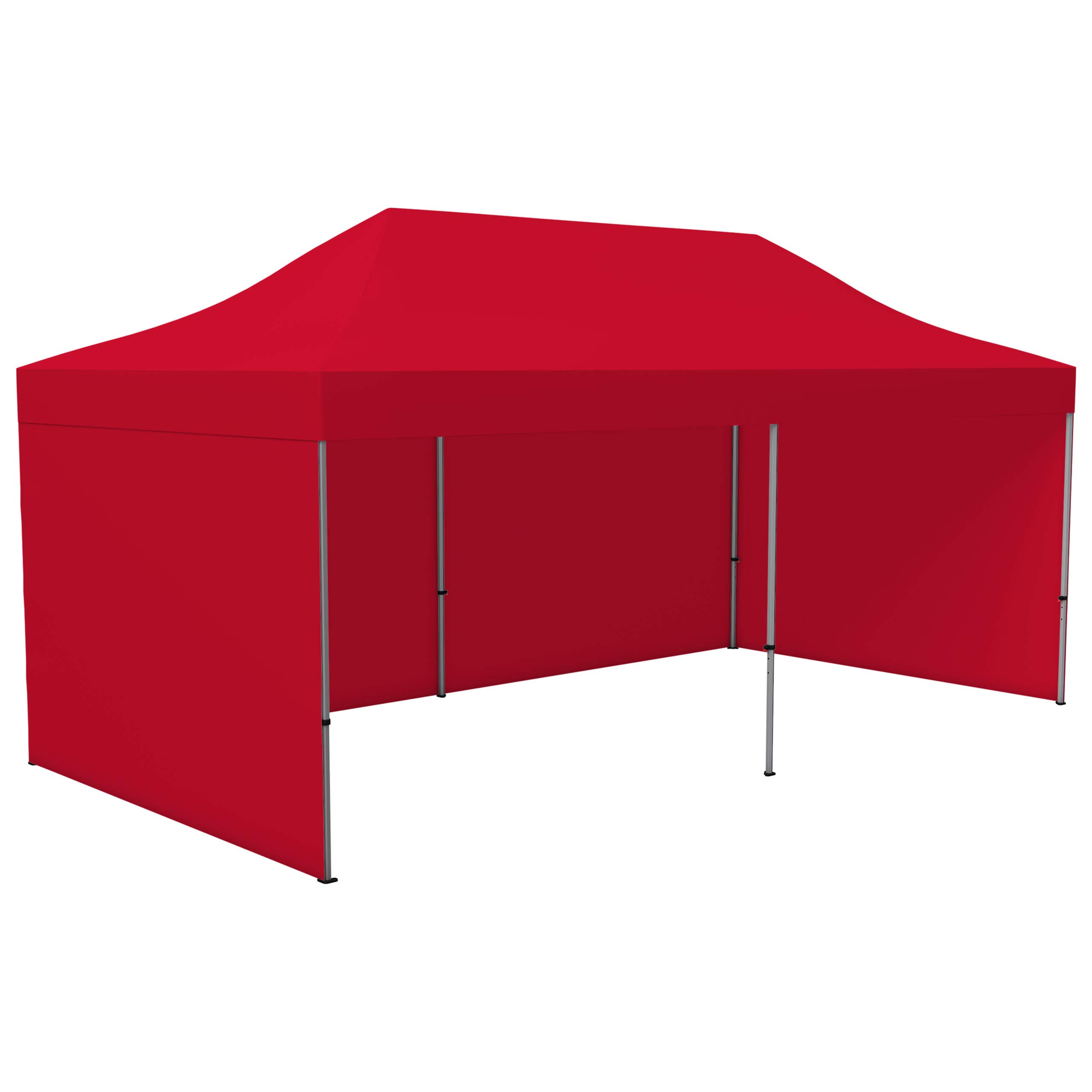 Vispronet® Profi Faltpavillon/Faltzelt Basic 3 x 6 m, rot (3 Zeltwände)