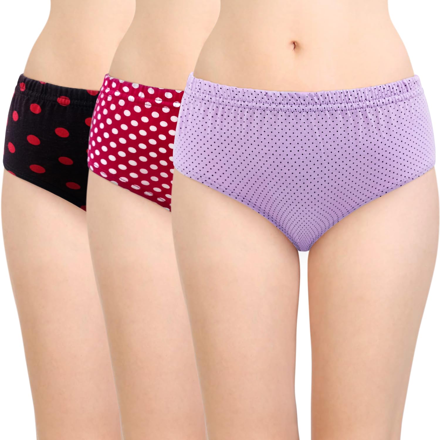bodycare Women Cotton 3PCS Panty Pack in Multi Colors-1702-picture-48