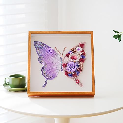 Miniatura 4 de ADDWel Caja de sombra de mariposa de rosa preservada, regalos románticos para el día de San Valentín para mamá, esposa, novia, arte de pared