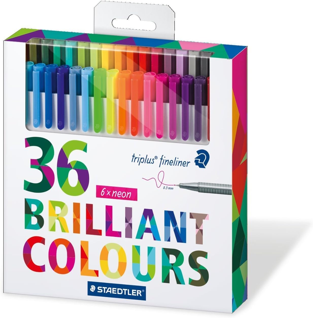 334C36JBLU Johanna Basford Triplus Fineliner Pens for Adult Coloring Books (Set of 36)