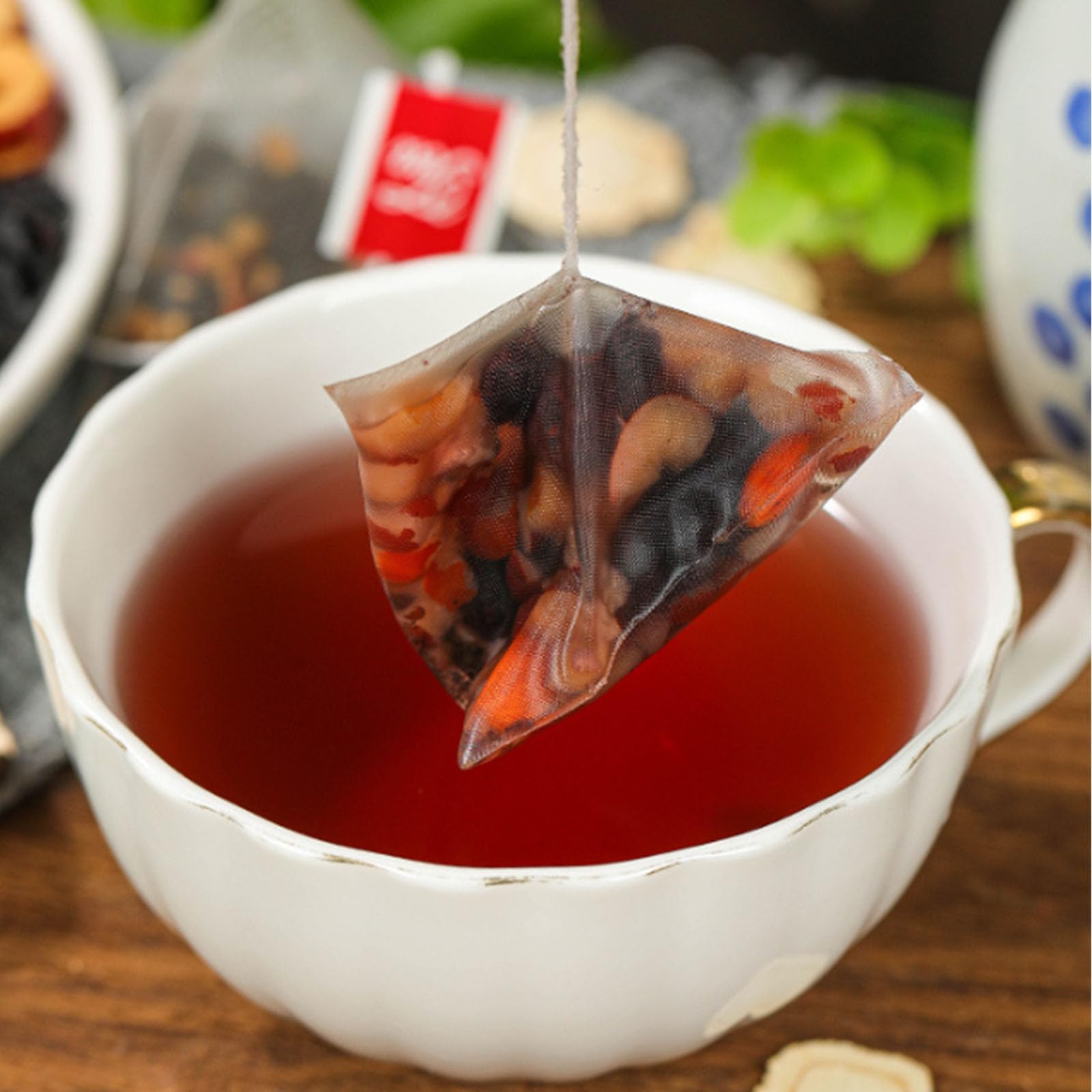 Ginseng Goji Beeren Tee, Nierentee Formel Ginseng Sechs Schätze Tee, Nieren-, Maulbeere Kräutertee (3 bag)