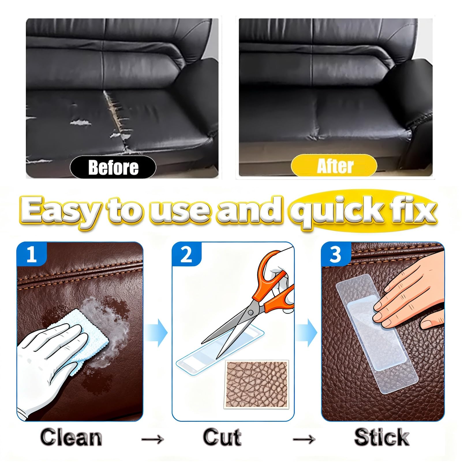 Cuero Adhesivo Kit De Parches De Reparación De Cuero Rojo Para Muebles, Cinta Autoadhesiva De Cuero Recortable, Adhesivo De Vinilo Para Tapicería, Para Sofás, Asientos De Coche(500X90cm)