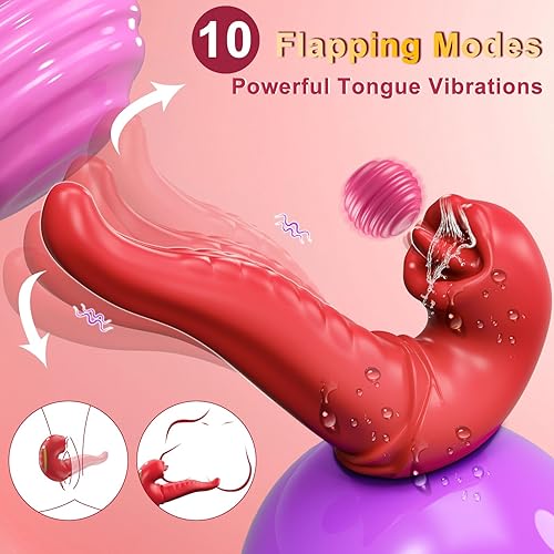 Miniatura 4 de Vibrador de lengua para mujer, juguetes sexuales con aplicación 3 en 1, juguete de lengua para mujeres, juguetes sexuales de rosa, vibrador de punto